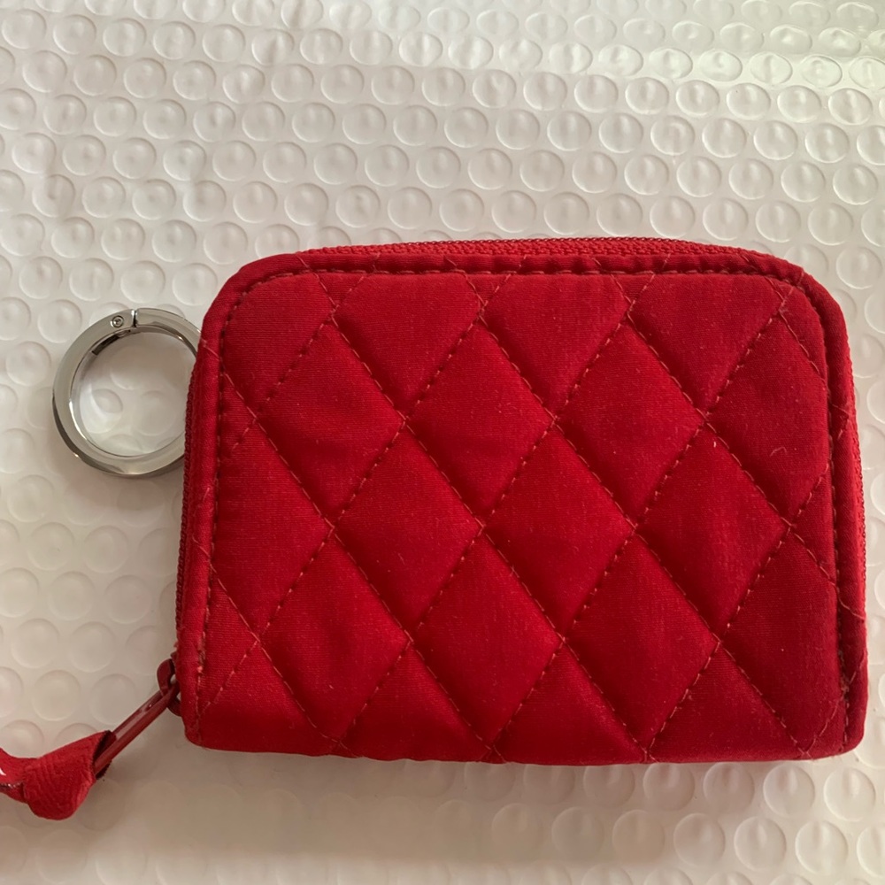 Vera Bradley Red Quilted Keychain Wallet